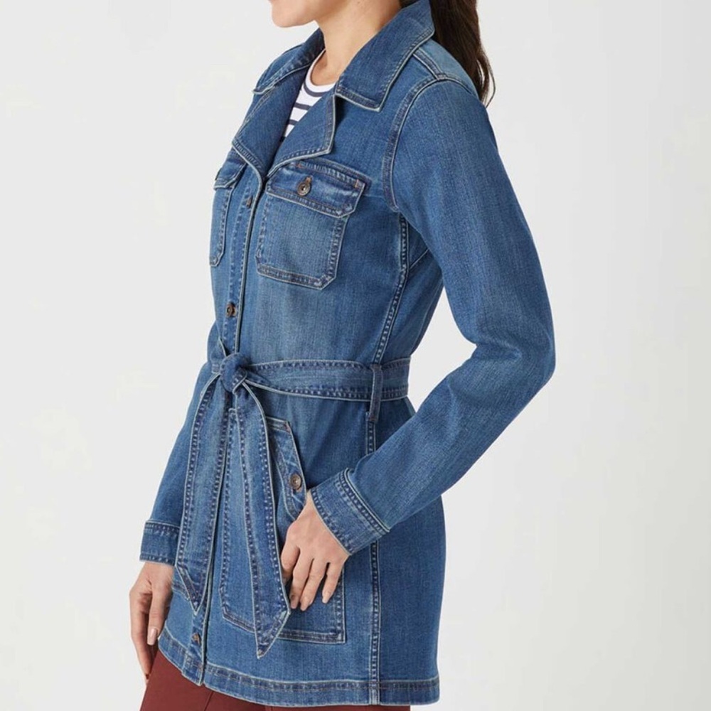 Duluth Trading Co Women’s Daily Denim Trench Size XS - Picture 12 of 12
